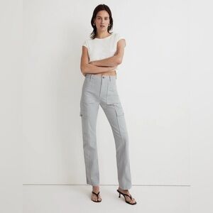 Madewell 29 The Garment-Dyed 90s Straight Cargo Pant Solstice Slouchy High Waist